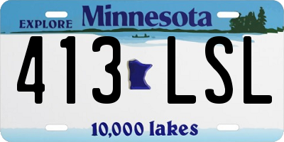 MN license plate 413LSL