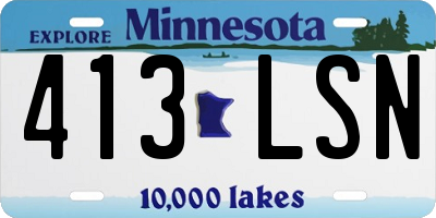 MN license plate 413LSN