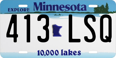 MN license plate 413LSQ