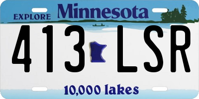 MN license plate 413LSR