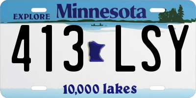 MN license plate 413LSY