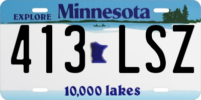 MN license plate 413LSZ