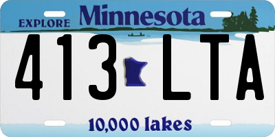 MN license plate 413LTA