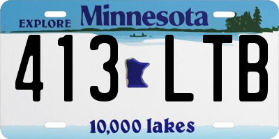 MN license plate 413LTB
