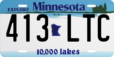 MN license plate 413LTC