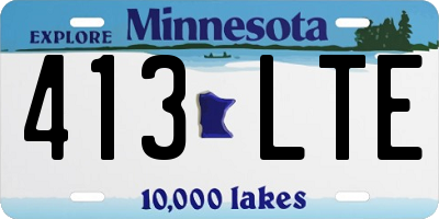 MN license plate 413LTE