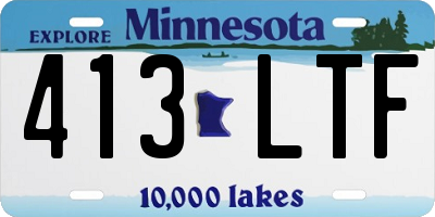 MN license plate 413LTF
