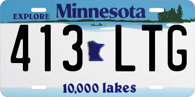 MN license plate 413LTG