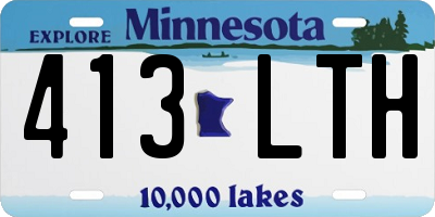 MN license plate 413LTH