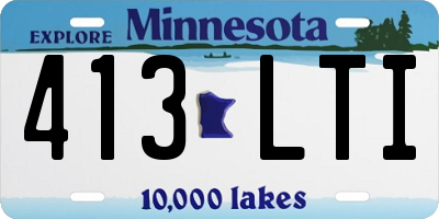 MN license plate 413LTI