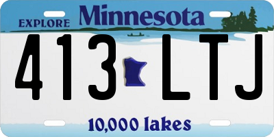 MN license plate 413LTJ