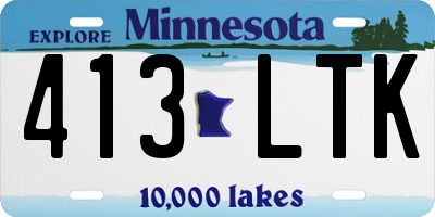 MN license plate 413LTK