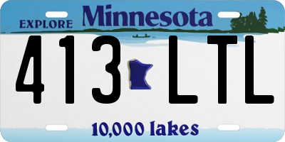 MN license plate 413LTL