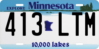 MN license plate 413LTM