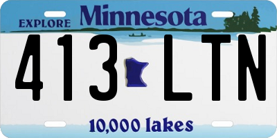 MN license plate 413LTN