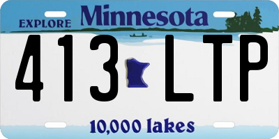 MN license plate 413LTP