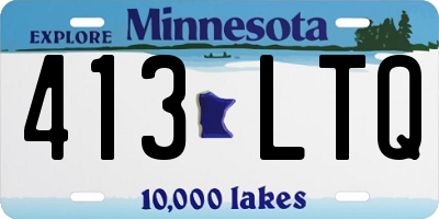 MN license plate 413LTQ
