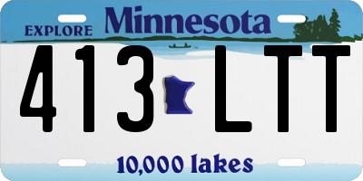 MN license plate 413LTT