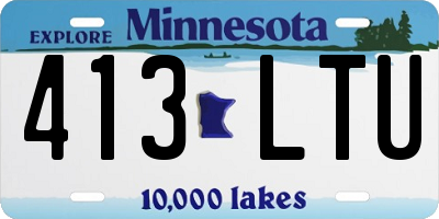 MN license plate 413LTU