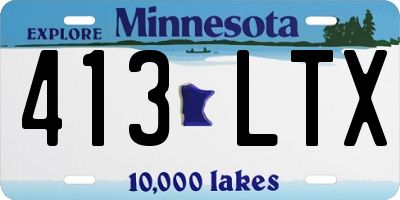 MN license plate 413LTX