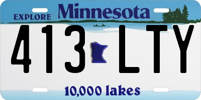 MN license plate 413LTY