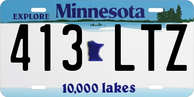 MN license plate 413LTZ