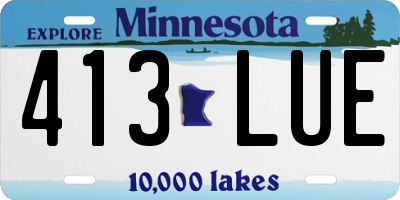 MN license plate 413LUE