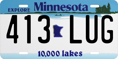 MN license plate 413LUG