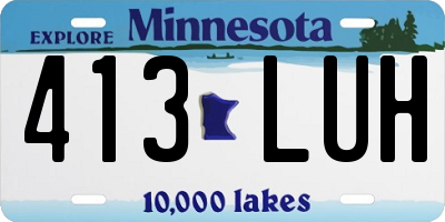 MN license plate 413LUH