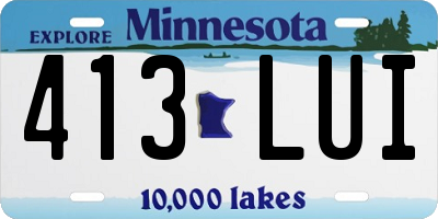 MN license plate 413LUI