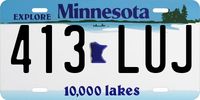 MN license plate 413LUJ