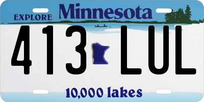 MN license plate 413LUL