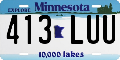 MN license plate 413LUU