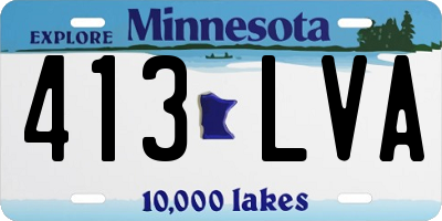 MN license plate 413LVA