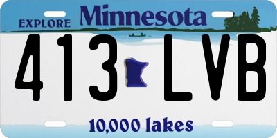 MN license plate 413LVB