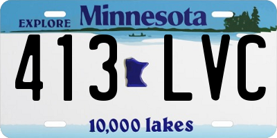 MN license plate 413LVC