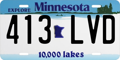 MN license plate 413LVD