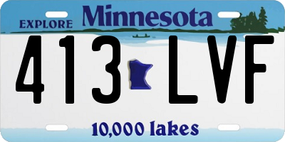 MN license plate 413LVF