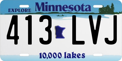 MN license plate 413LVJ
