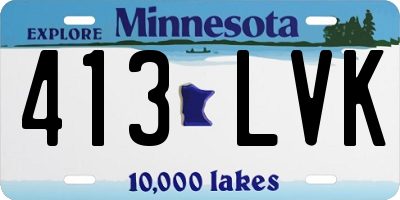 MN license plate 413LVK