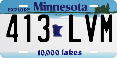 MN license plate 413LVM