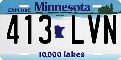 MN license plate 413LVN