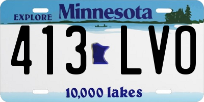 MN license plate 413LVO