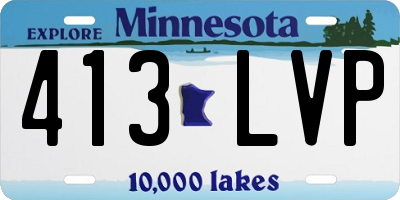 MN license plate 413LVP