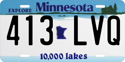 MN license plate 413LVQ
