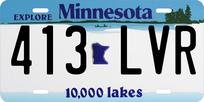 MN license plate 413LVR
