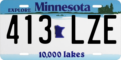 MN license plate 413LZE