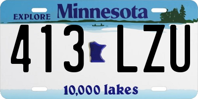 MN license plate 413LZU