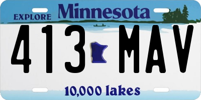 MN license plate 413MAV