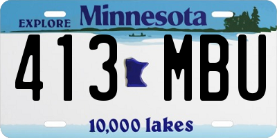 MN license plate 413MBU
